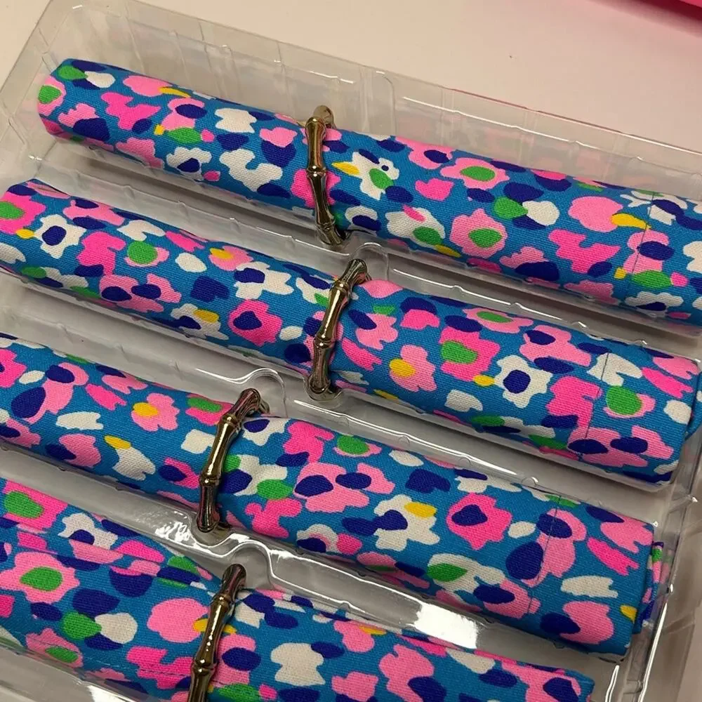 Lilly Pulitzer Hottie Dottie Napkin Rings Set of 4 NWT‎ Gift Boxed